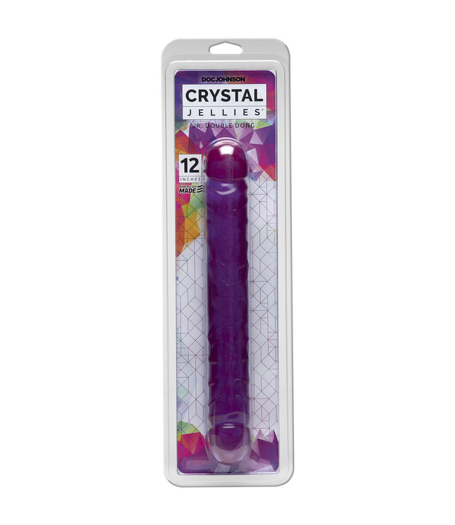Doc Johnson Doc Johnson 12 Crystal Jellies Flexibele Dubbele Dildo 30,2 cm Paars