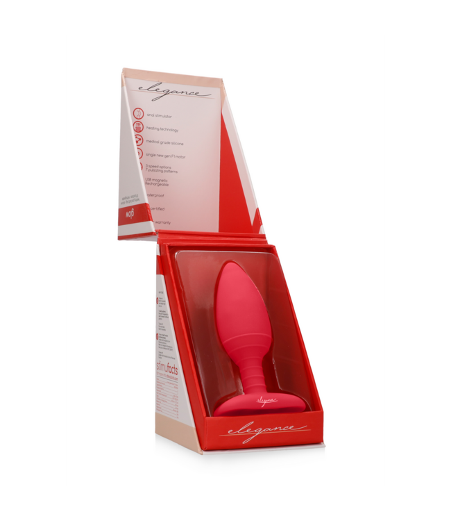 Elegance Elegance Vibrerende Verwarmbare Buttplug 12 cm Met 10 Modi En Siliconen