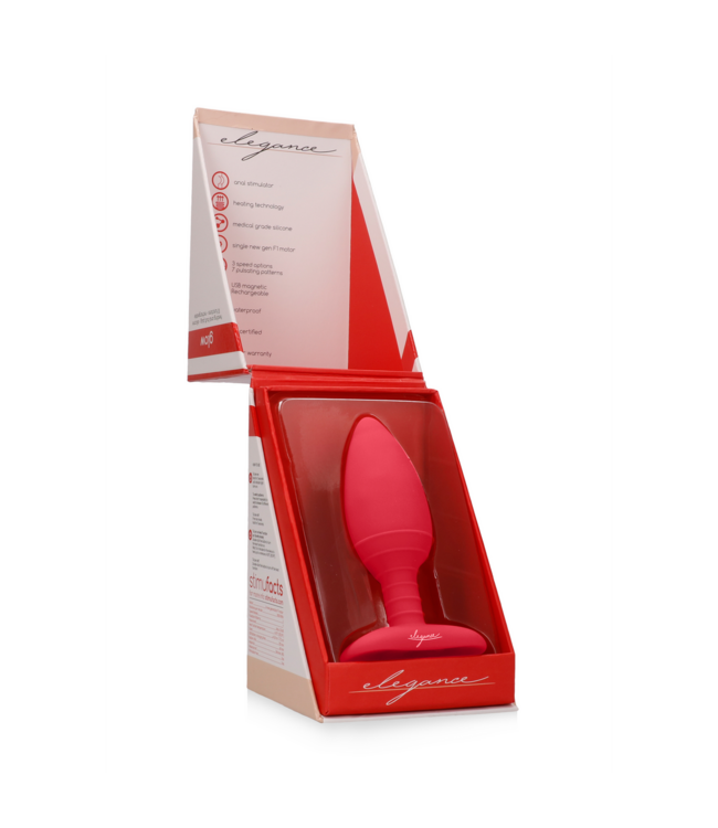 Elegance Glow Heizbarer Vibrator Analplug 12 cm – Med. Silikon, 10 Modi