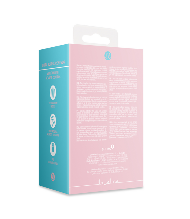 Loveline Roze Siliconen Draadloze Eivibrator Met Afstandsbediening Voor Discreet Gebruik