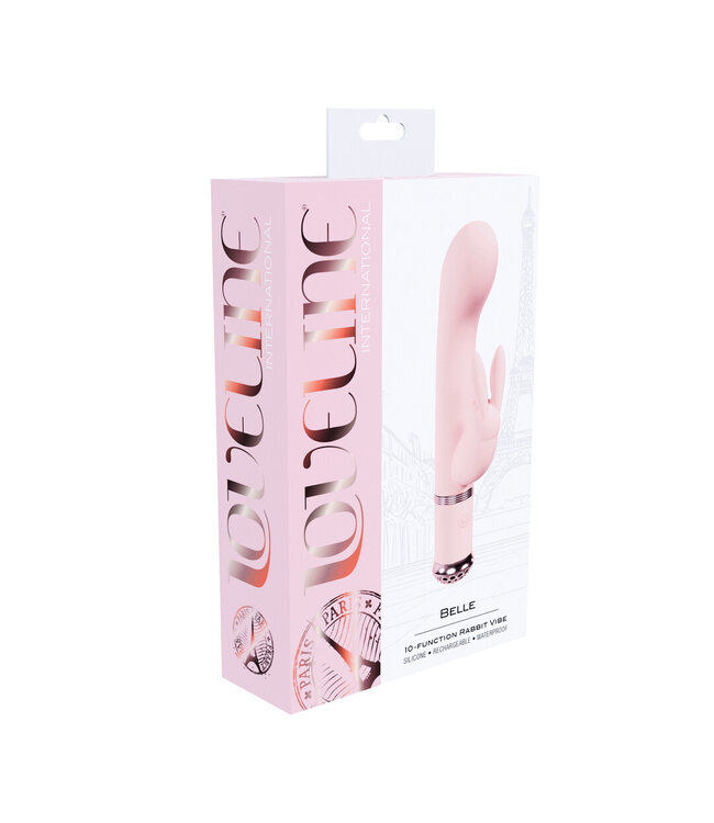 Loveline Belle Pink Waterproof Rabbit Vibrator - Quiet, Powerful & 1-Year Warranty