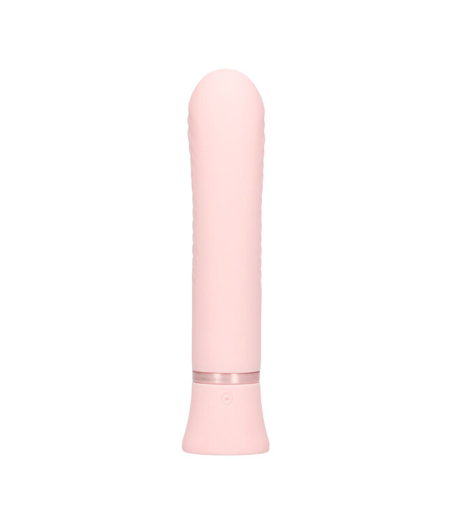 Loveline Mystique Ribbed Rabbit Vibrator - Pink, Quiet, Powerful & Waterproof