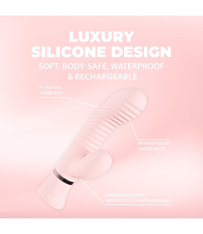 Loveline Mystique Geriffelter Rabbit-Vibrator – Leise, Kraftvoll & Wasserdicht