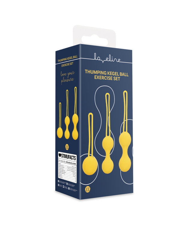 Loveline Loveline Kegelbal Set Geel | Bekkenbodem Oefening S-M-L Trio