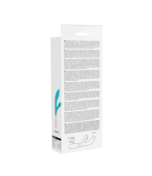 Luminous by Shots Agave Rabbit-Vibrator: Leise, medizinisches Silikon, 10 Geschwindigkeiten