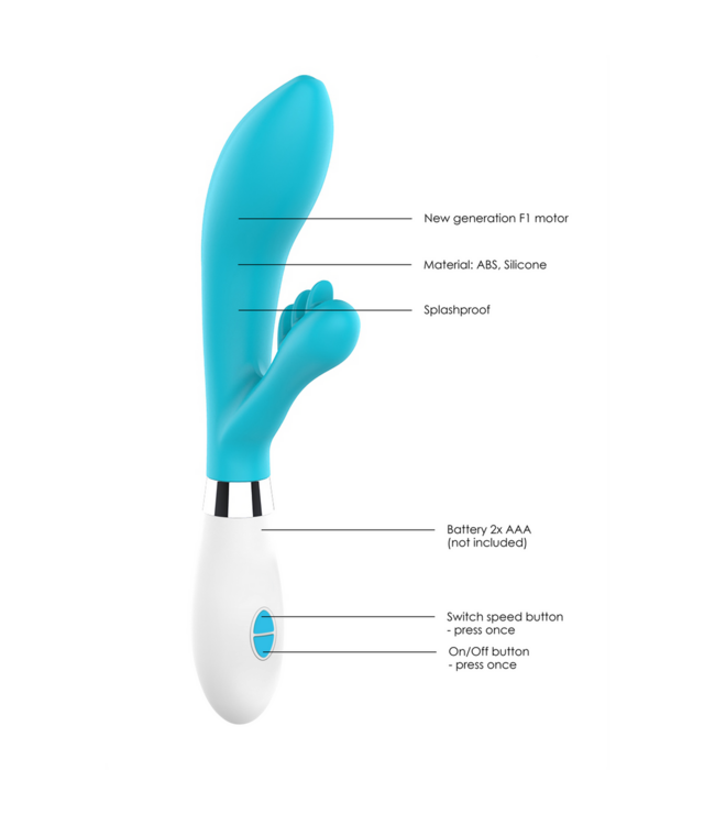 Luminous by Shots Agave Quiet Clitoral & Vaginal Vibrator - 4 Extensions, 10 Speeds