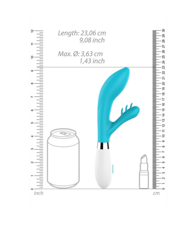 Luminous by Shots Luminous by Shots Agave Rabbit Vibrator Met 4 Extensions, Stil En Medisch Siliconen