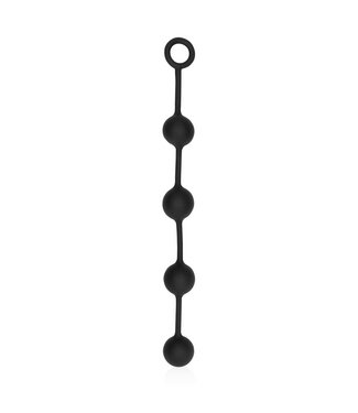 Ouch! Large Black Silicone Anal Beads - Comfort, Pleasure & Discreet Use