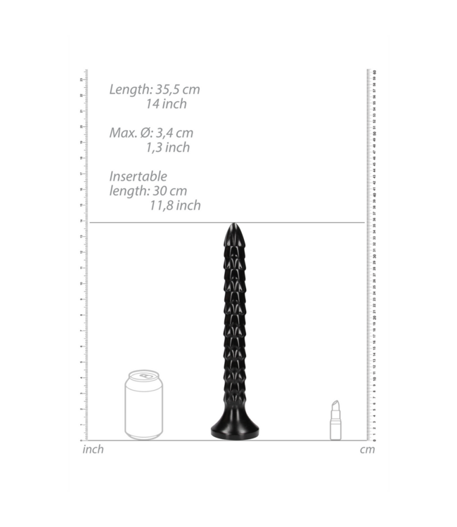 Ouch! Gerippte Analsäule 35,5 cm – Intensive Empfindungen & Flexibilität