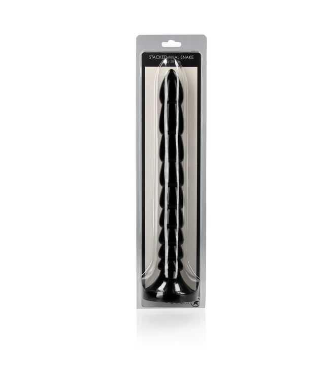 Ouch! Deep Comfort Stacked Anal Snake with Suction Cup - 34.1 cm