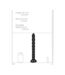 Ouch! Deep Comfort Stacked Anal Snake with Suction Cup - 34.1 cm