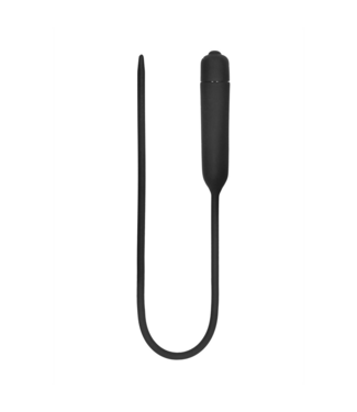 Ouch! Siliconen Urethrale Sonde Extra Lang Met Vibrerende Bullet 12.000 Rpm