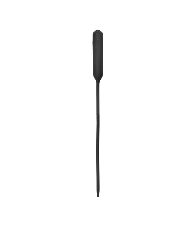 Ouch! Siliconen Urethrale Sonde Extra Lang Met Vibrerende Bullet 12.000 Rpm