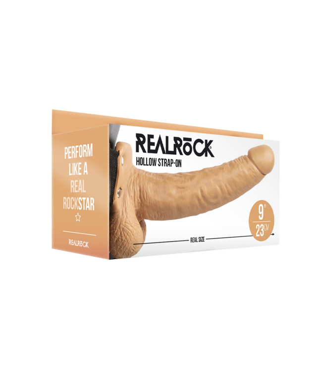 RealRock RealRock Hohl-Strap-On mit Hoden 9 cm – Komfort & mehr Leistung