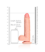 RealRock Realistischer Dildo 17,6 cm mit Saugnapf und Hoden - Intensives Vergnügen