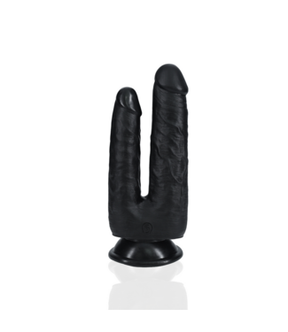 RealRock RealRock Double Trouble Dildo 15.2cm Black - Realistic Pleasure Tool