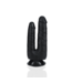 RealRock RealRock Double Trouble Dildo 15.2cm Black - Realistic Pleasure Tool