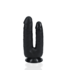 RealRock Realistischer Double Trouble Dildo 15,2 cm Schwarz mit Saugnapf