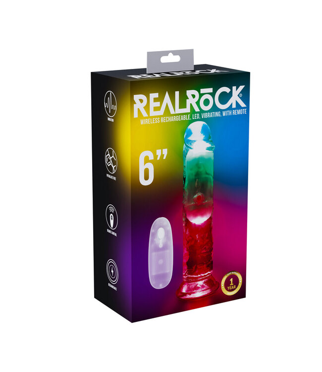 RealRock RealRock Vibrationsdildo 16,5 cm - Transparent, realistisch & vibrierend