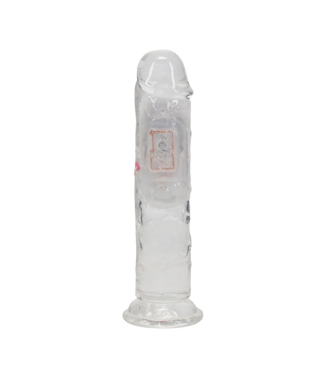 RealRock RealRock 16.5 cm LED Vibrating Dildo - Realistic, Transparent Pleasure