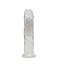 RealRock RealRock Transparante LED Vibrerende Dildo 16,5 cm Met Zuignap