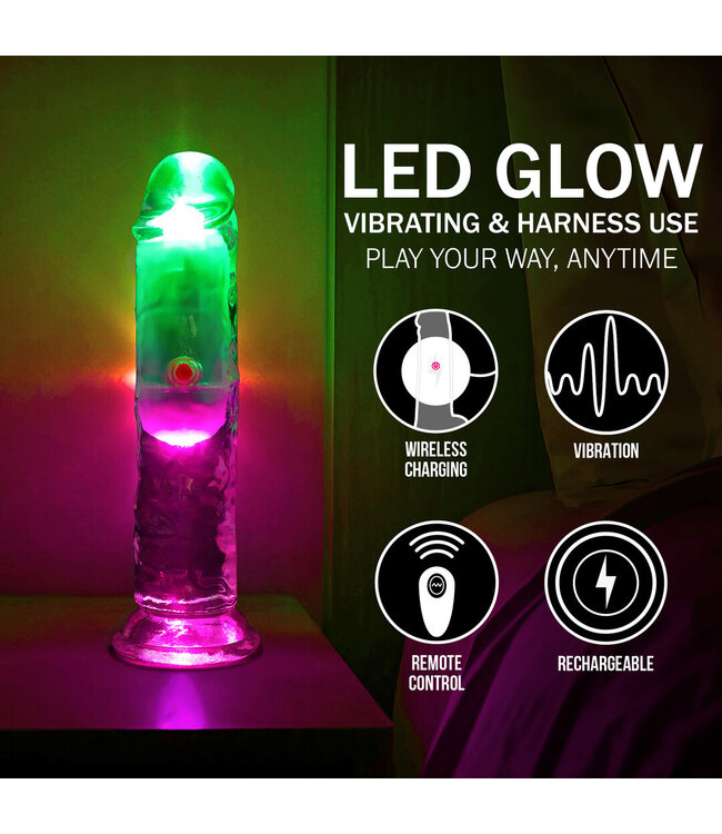 RealRock RealRock Vibrationsdildo 16,5 cm - Transparent, realistisch & vibrierend