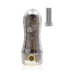 RealRock Compacte Easy Rider Masturbator Zwart Met Geribbelde TPE Textuur