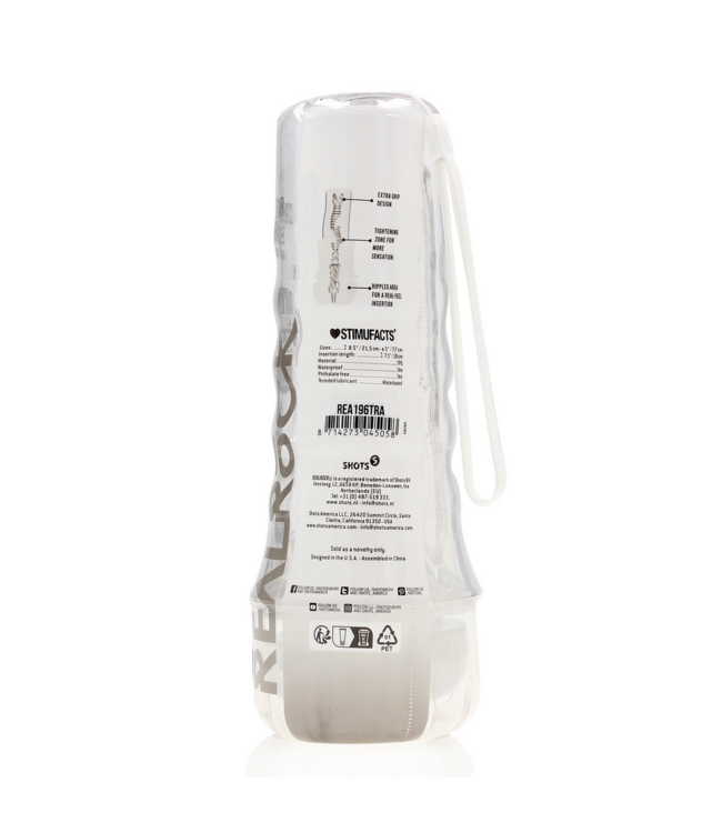 RealRock Intense Pleasure Slim TPE Masturbator with Ribbed Textures