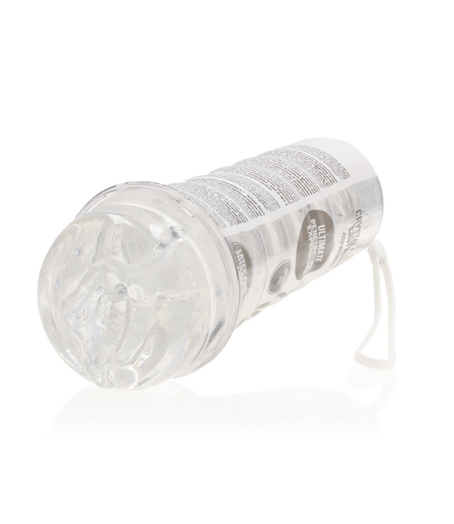 RealRock Transparante TPE Masturbator Met Geribbelde Textuur Voor Intens Genot