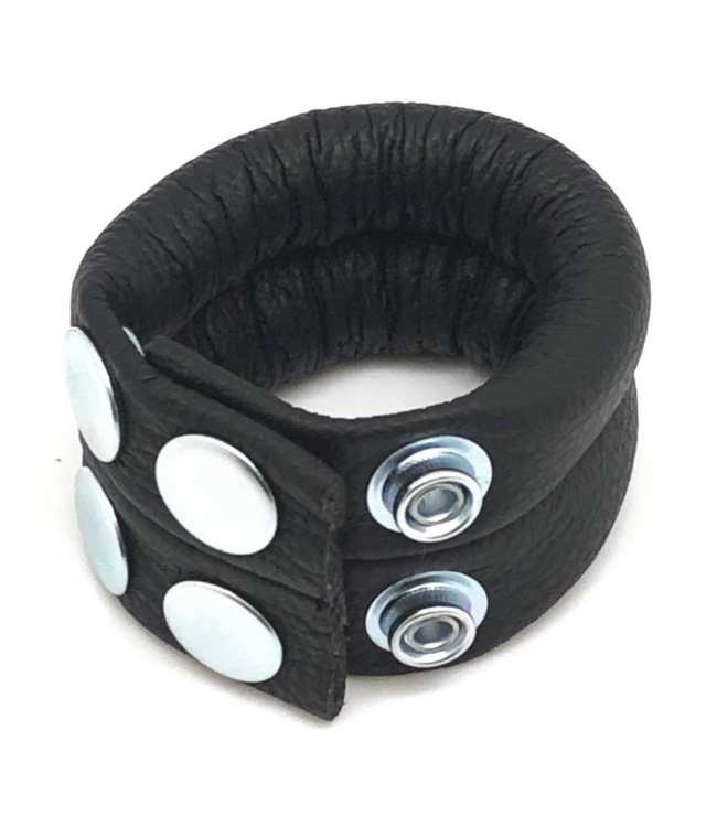 Red Leather Verstellbarer Leder-Ballstretcher 140 g – Komfortables Dehnen in Schwarz
