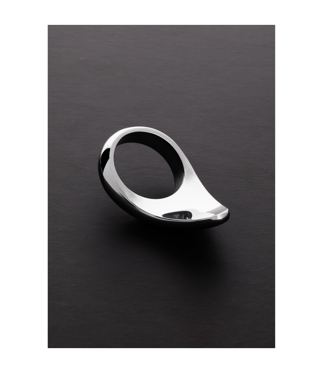 Steel by Shots Roestvrijstalen Tranen C-Ring Met Perineumdruk Voor Intense Sensaties