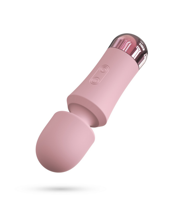 Crushious Crushious Mini Wandmassager Roze Met 10 Vibratiestanden En USB-Oplaadbaar