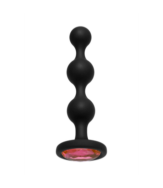 Doc Johnson Siliconen Anale Plug Met 3 Kralen En Juweel 10,2 cm | Booty Bling