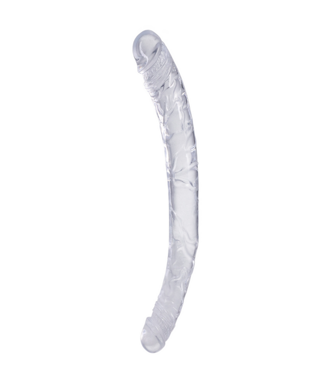 Doc Johnson Crystal Clear Double Dildo - 15" Safe & Versatile Pleasure Tool