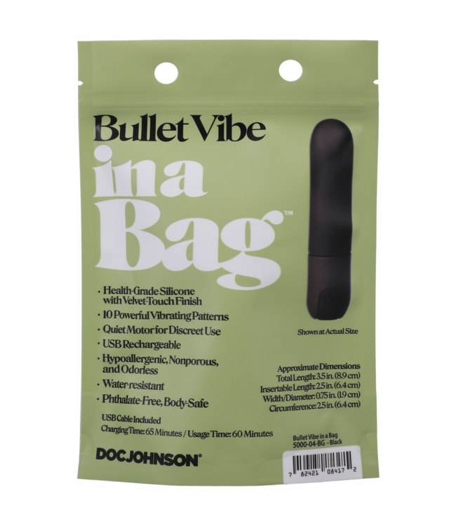 Doc Johnson Vibrierender Bullet mit 10 Funktionen – Kompakt, leise, USB-aufladbar