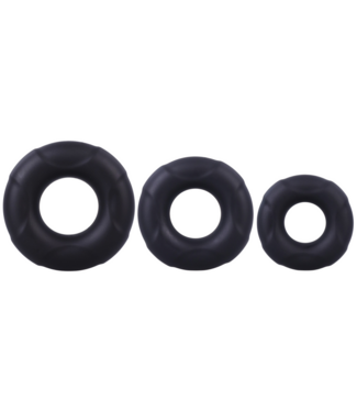 Doc Johnson Ultra-Stretch Silicone C-Ring Set for Enhanced Erection & Pleasure