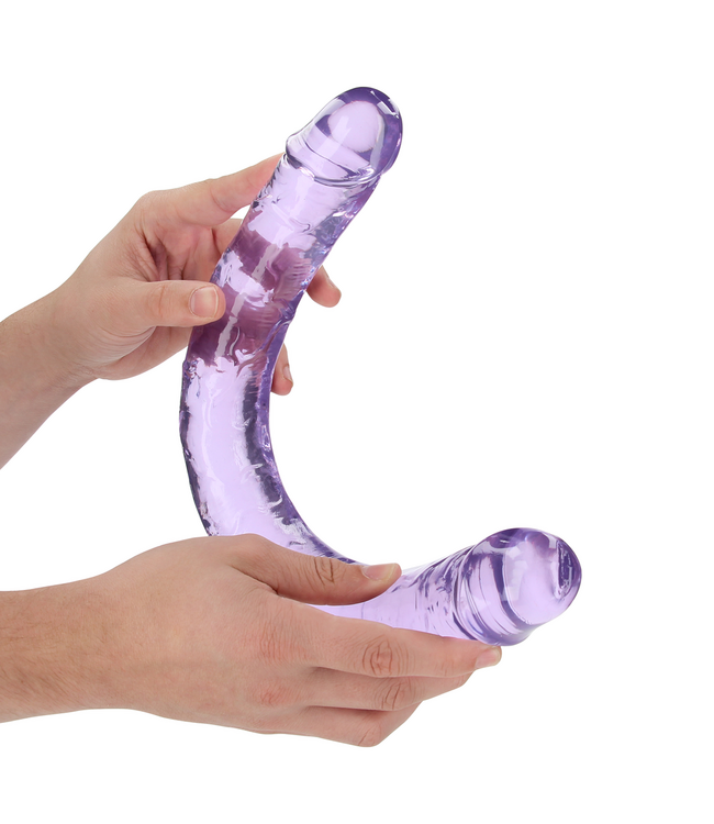 RealRock Dubbele Dildo 45 cm Transparant Veilig en Ftalatenvrij RealRock Crystal Clear