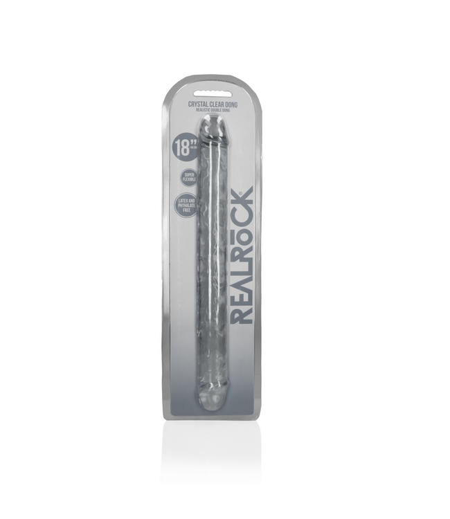 RealRock Ultimate Pleasure Double Dildo – 45cm Crystal Clear & Safe for All Use