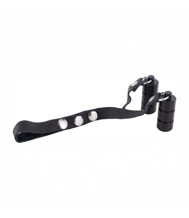 Red Leather Premium Leren Ballstretcher Met 2x100g Zwarte Gewichten Voor Comfort