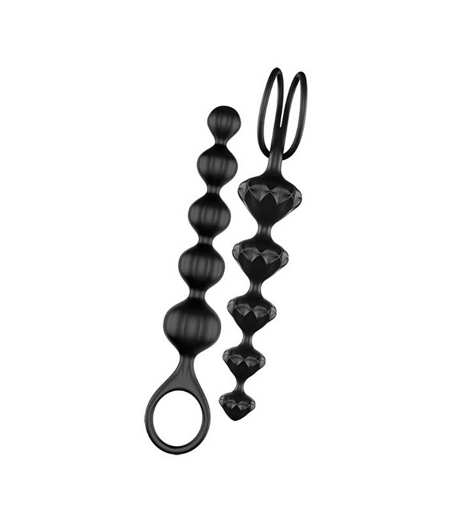Satisfyer Satisfyer Silicone Anale Kralen Set Zwart 14,5 cm - Gegradueerde Love Beads