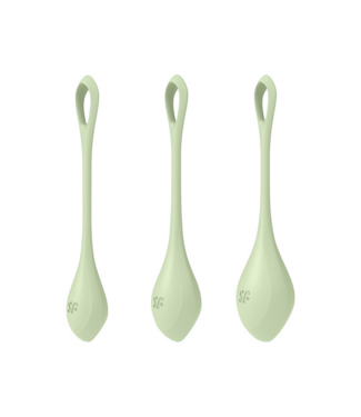 Satisfyer Yoni Power 2 Kegelball-Set – Beckenboden stärken in Hellgrün