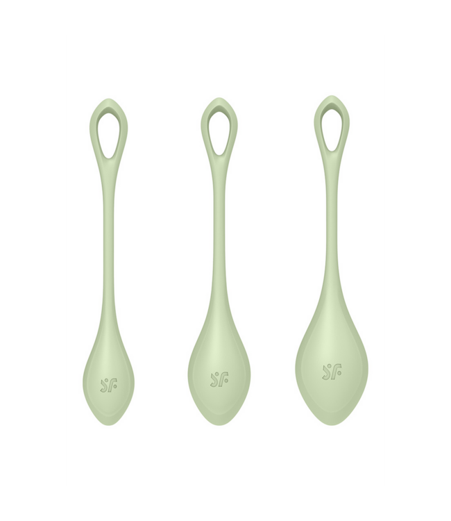 Satisfyer Yoni Power 2 Kegelball-Set – Beckenboden stärken in Hellgrün