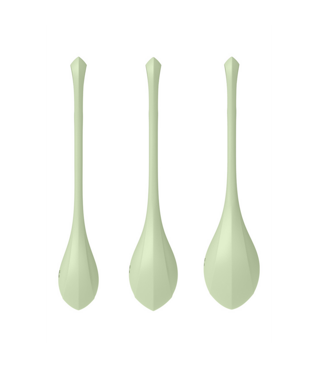 Satisfyer Yoni Power 2 Kegelball-Set – Beckenboden stärken in Hellgrün