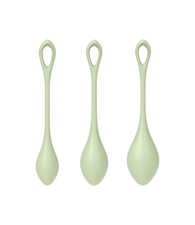 Satisfyer Satisfyer Bekkenbodem Trainer Set 2 Siliconen Kegelballen Lichtgroen