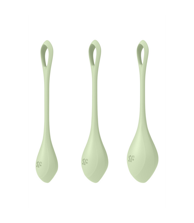 Satisfyer Satisfyer Bekkenbodem Trainer Set 2 Siliconen Kegelballen Lichtgroen