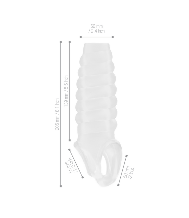 Sono Sono Comfort TPE Dong Extensie Met Balriem Voor Extra Lengte