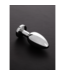 Steel by Shots Elegant Large Stainless Steel Butt Plug with Jewel Accent - 10.3 cm