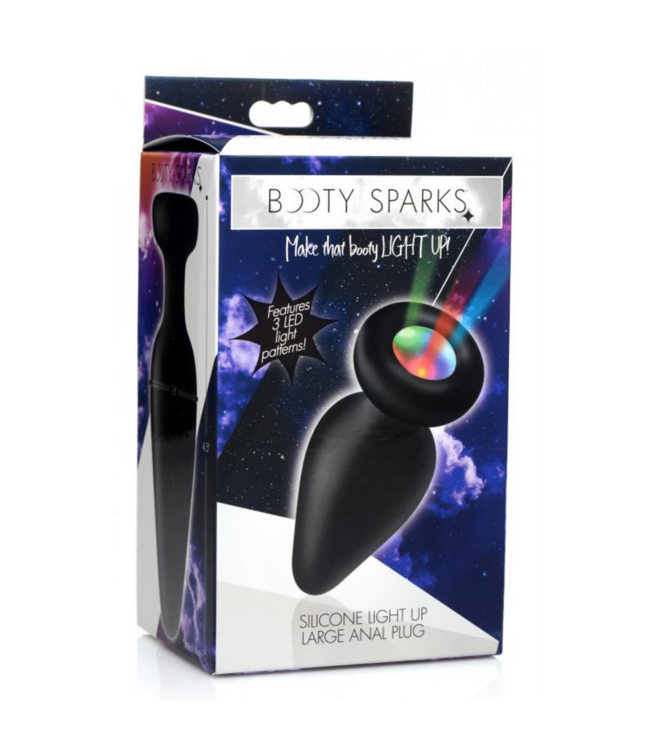 XR Brands Siliconen LED Anale Plug 11,4 cm Met Drie Lichtpatronen Voor Speelplezier