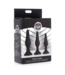 XR Brands Triple Spire Taps & Transparent BDSM Timer Lock Set - Black