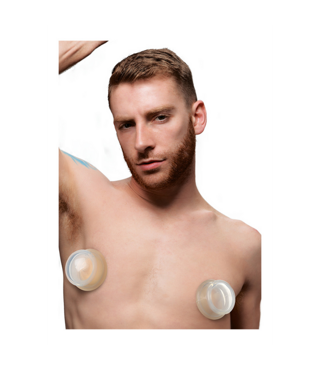 XR Brands Comfortable Silicone Nipple Suction Cups & Tapered Trainer Set
